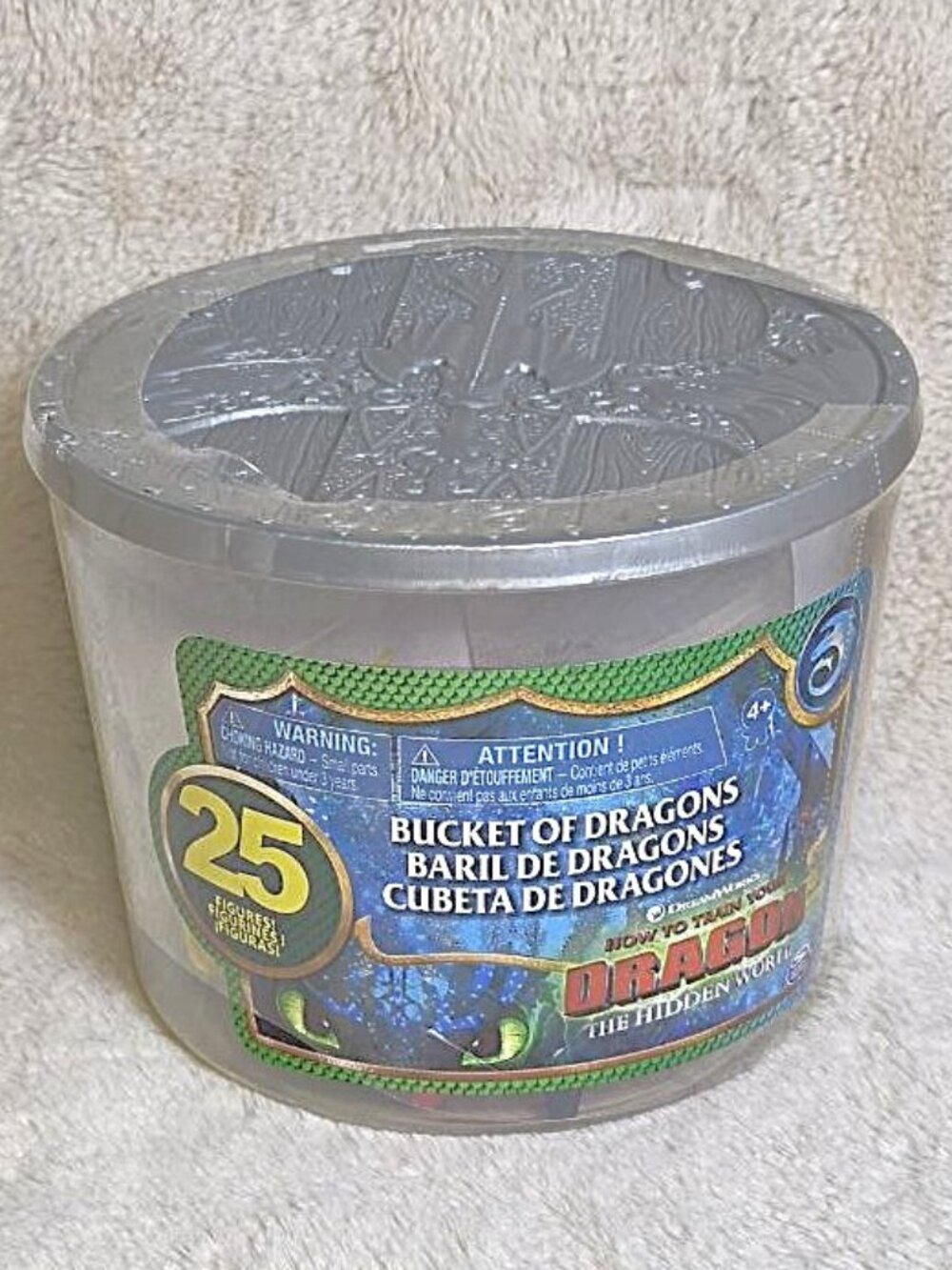 Dreamworks How To Train Your Dragon Bucket w/ 25 Figures The Hidden World NEW